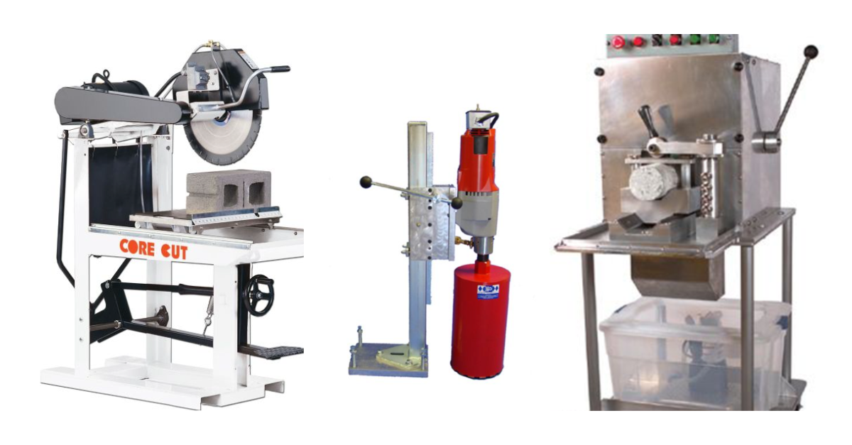 Saw and core drill and cylinder end grinder