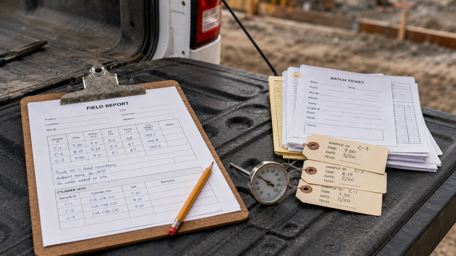 clipboards showing numbers and data